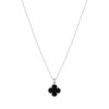 Dây chuyền cỏ 4 lá Onyx đen Hani Jewellery
