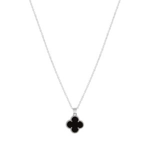 Dây chuyền cỏ 4 lá Onyx đen Hani Jewellery